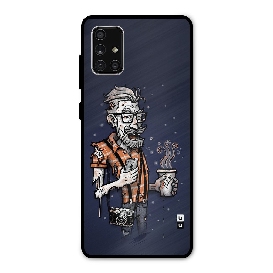 Photographer illustration Metal Back Case for Galaxy A71
