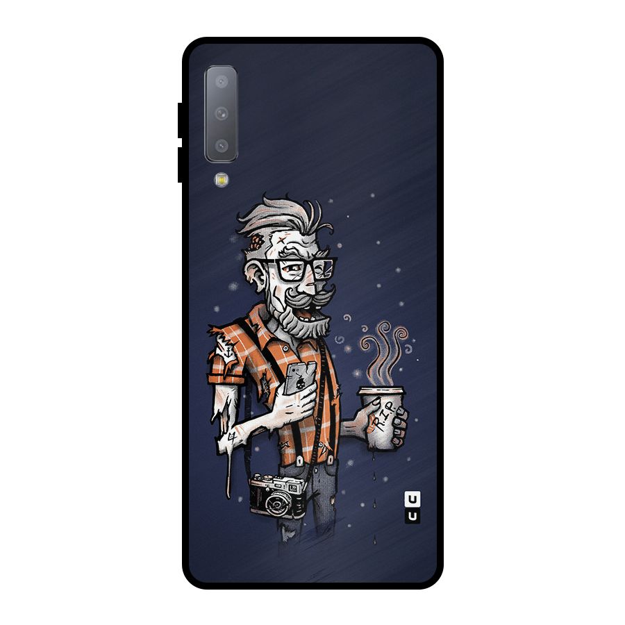 Photographer illustration Metal Back Case for Galaxy A7 (2018)
