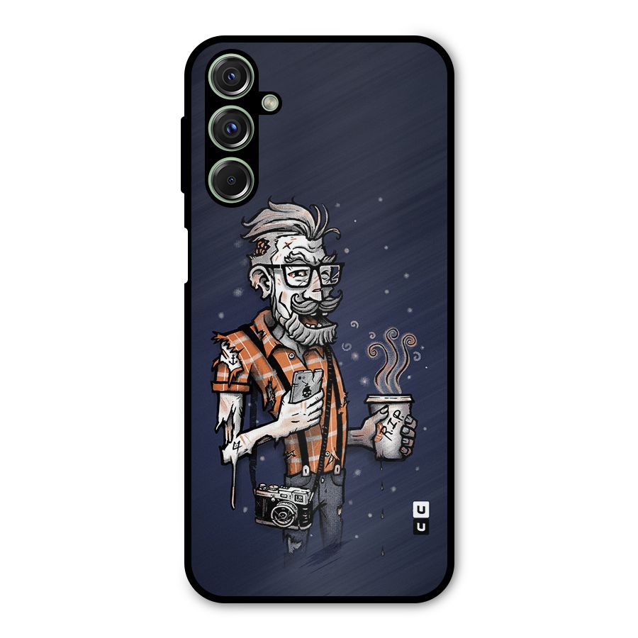 Photographer illustration Metal Back Case for Galaxy F34