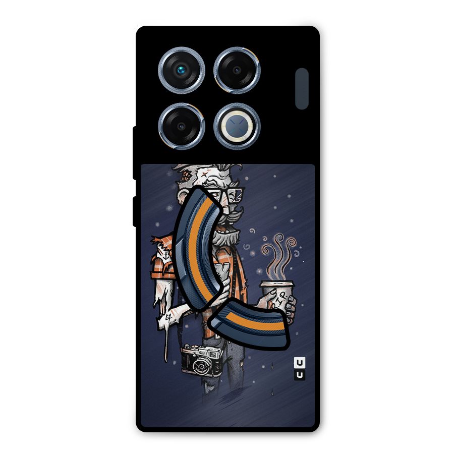 Photographer illustration Metal Back Case for Infinix GT 20 Pro