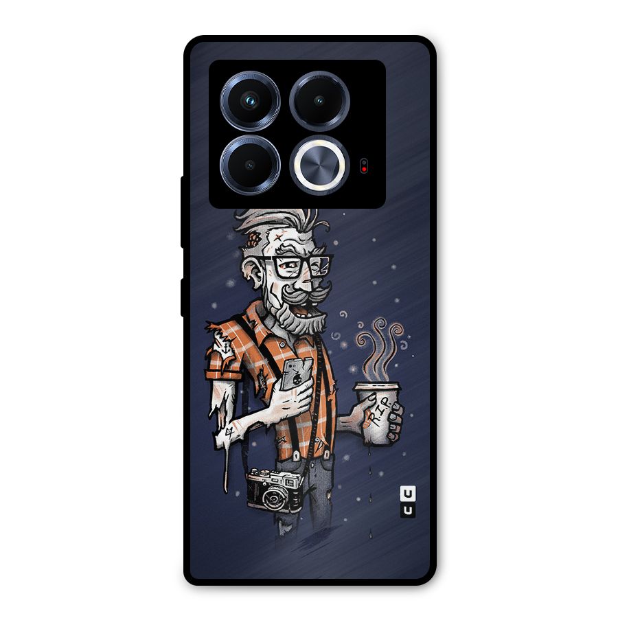 Photographer illustration Metal Back Case for Infinix Note 40 5G