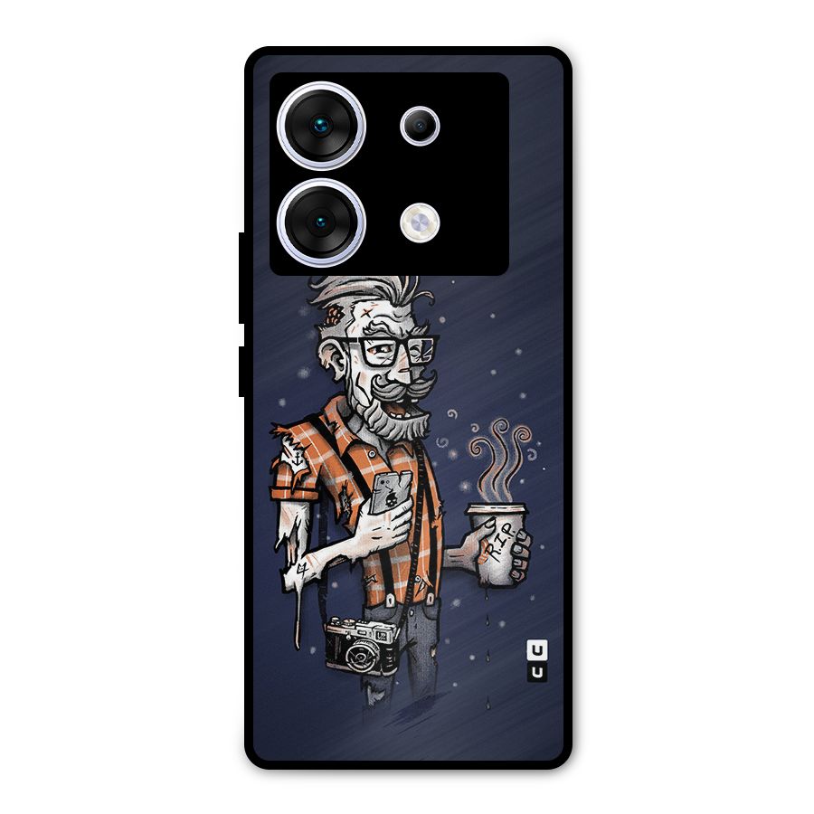 Photographer illustration Metal Back Case for Infinix Zero 30 5G