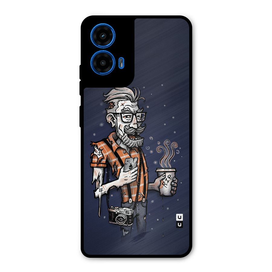 Photographer illustration Metal Back Case for Moto G45