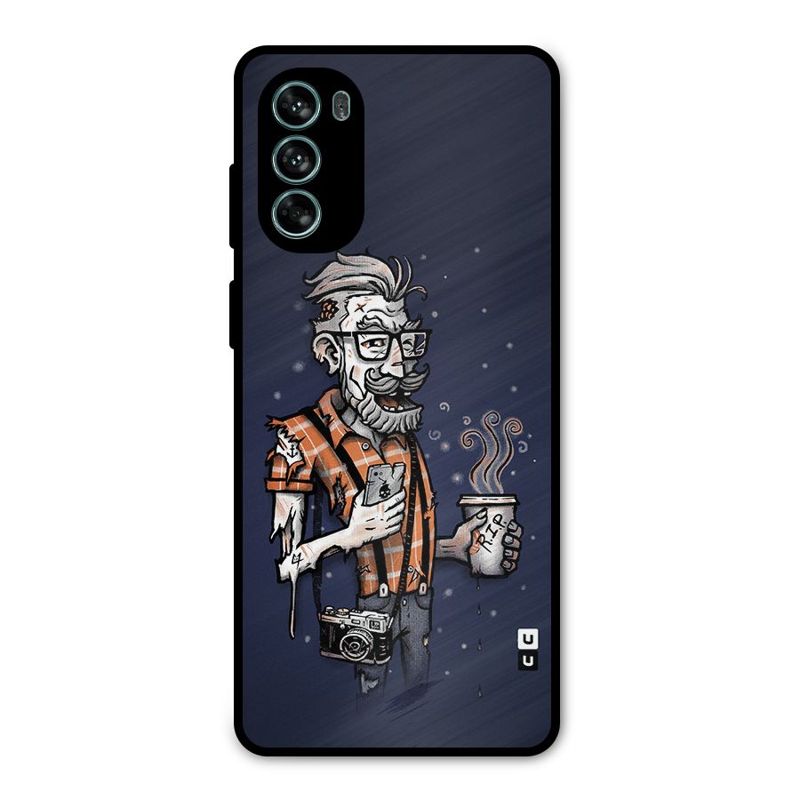 Photographer illustration Metal Back Case for Moto G62