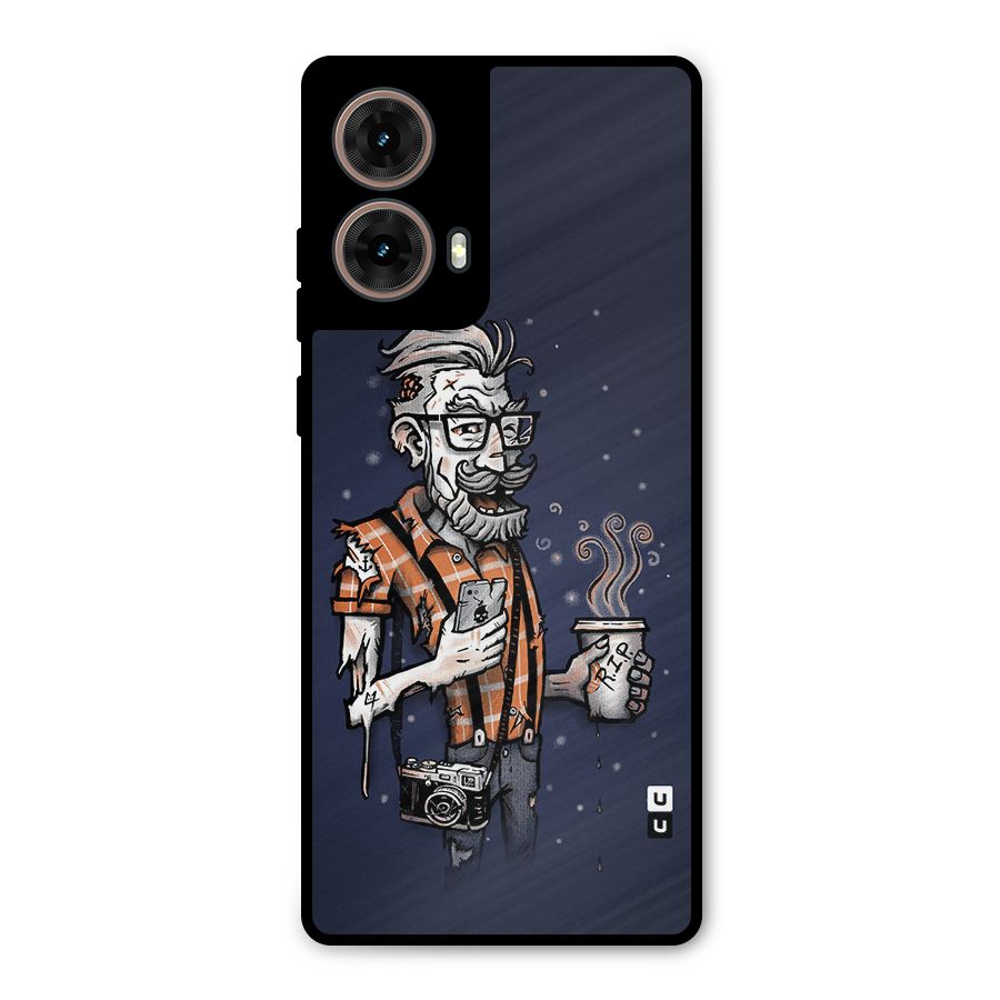 Photographer illustration Metal Back Case for Moto G85