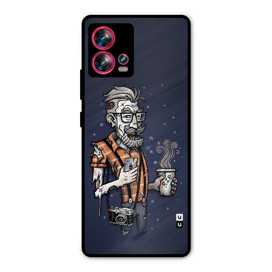 Photographer illustration Metal Back Case for Motorola Edge 30 Fusion