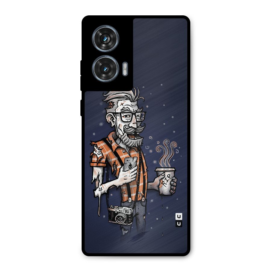 Photographer illustration Metal Back Case for Motorola Edge 50 Fusion