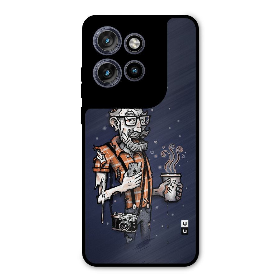 Photographer illustration Metal Back Case for Motorola Edge 50 Neo