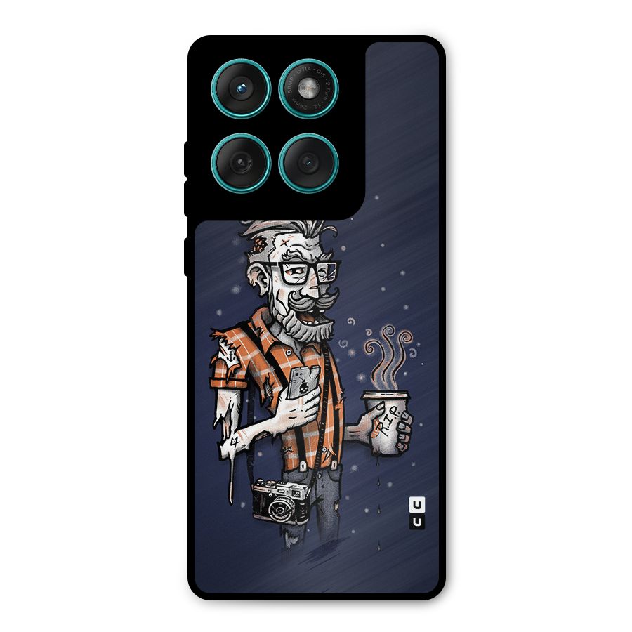 Photographer illustration Metal Back Case for Motorola Edge 60