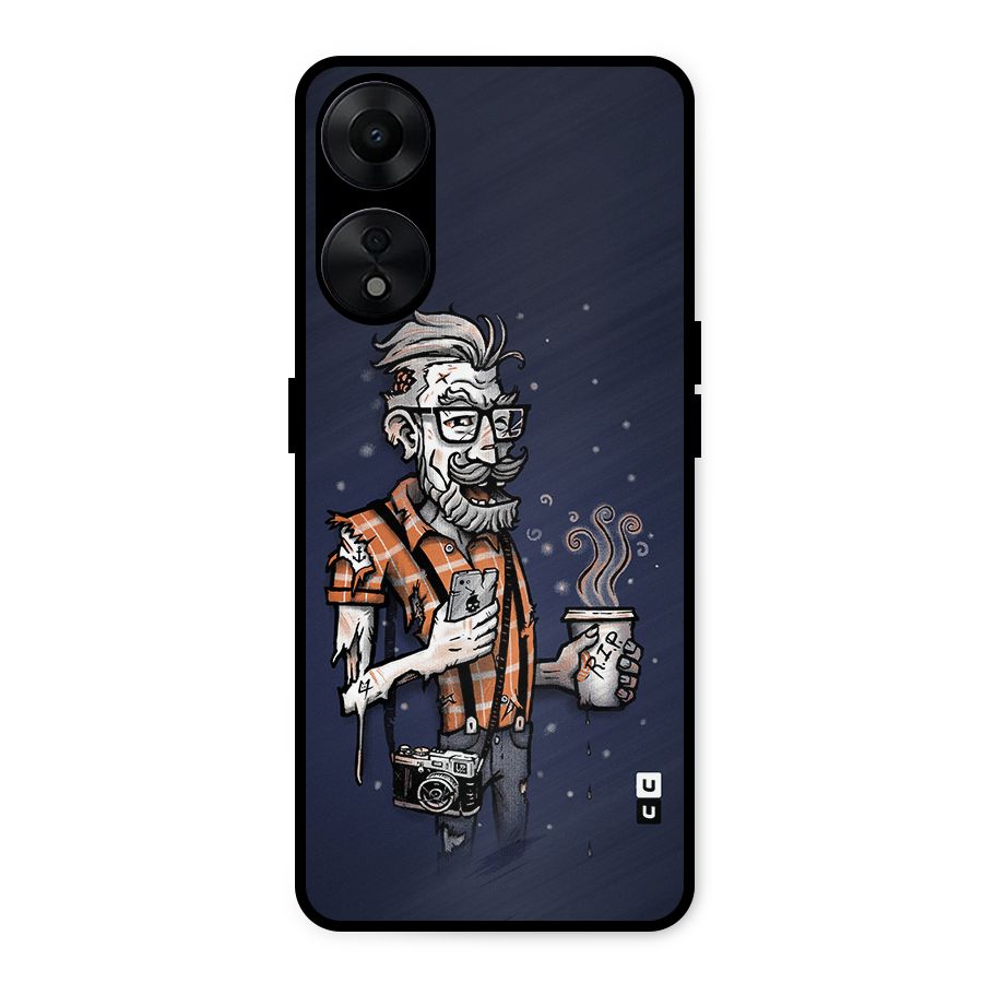 Photographer illustration Metal Back Case for Oppo A78 5G
