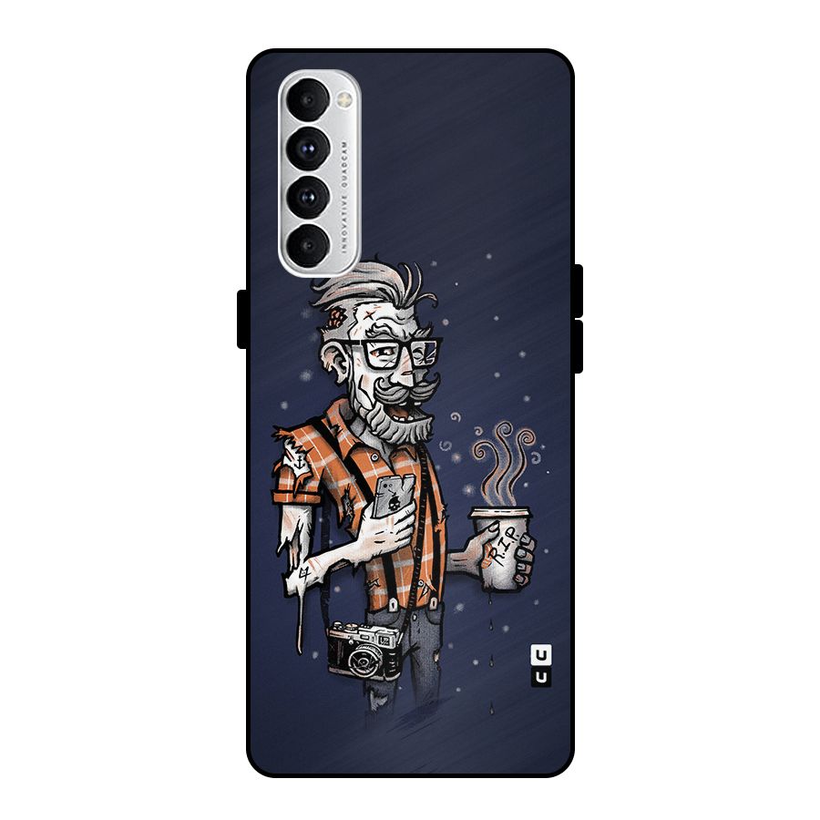 Photographer illustration Metal Back Case for Oppo Reno4 Pro
