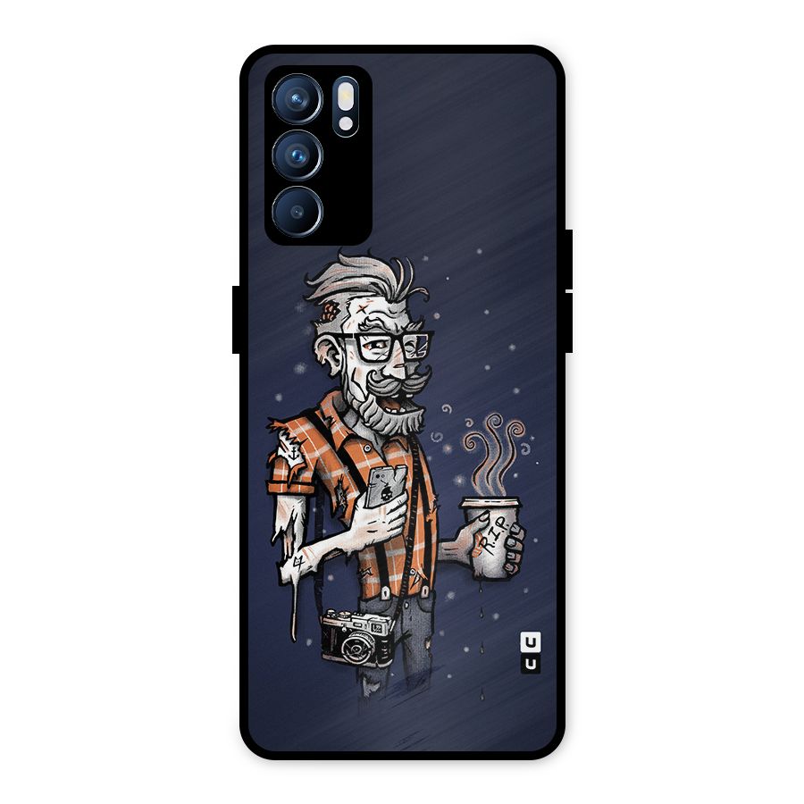 Photographer illustration Metal Back Case for Oppo Reno6 5G