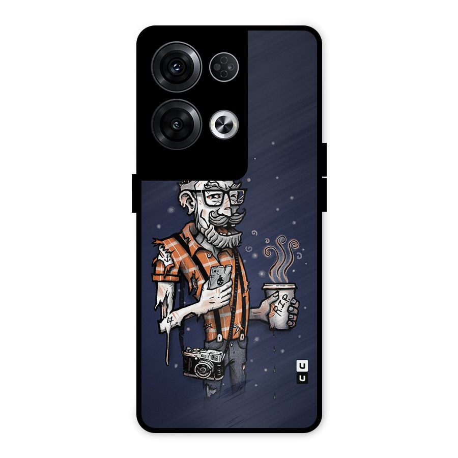 Photographer illustration Metal Back Case for Oppo Reno8 Pro 5G