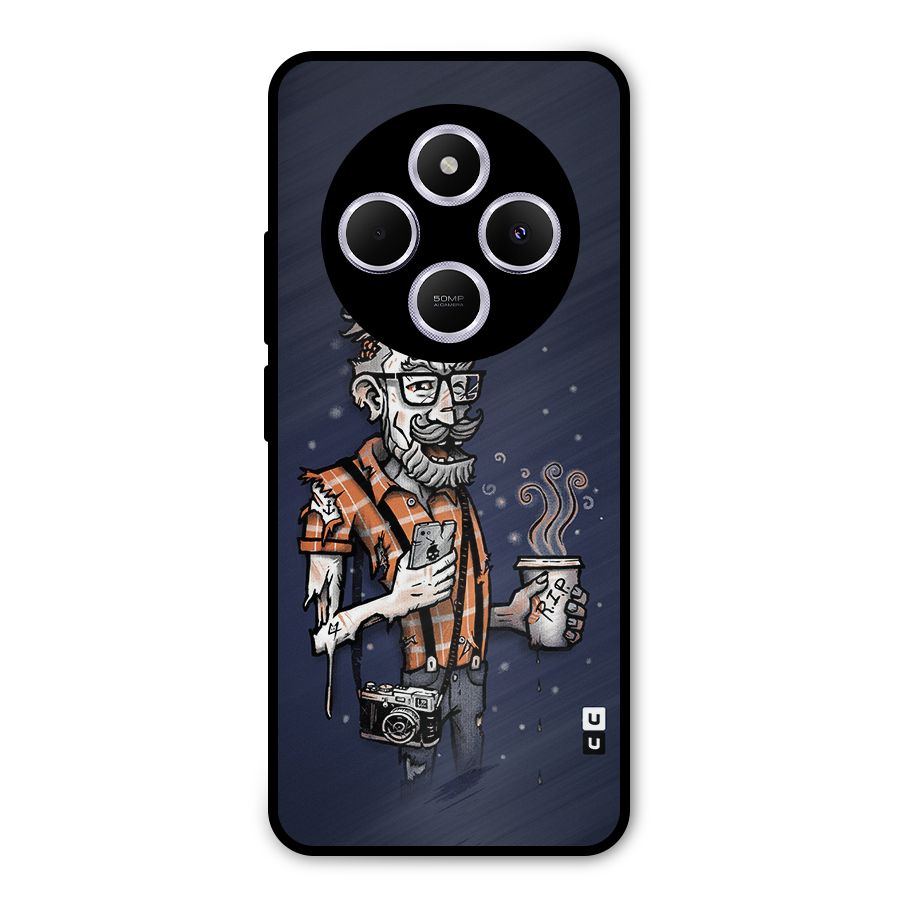 Photographer illustration Metal Back Case for Poco C75 5G