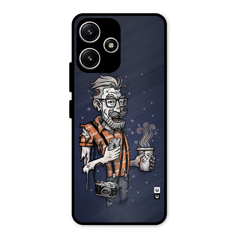 Photographer illustration Metal Back Case for Poco M6 Pro