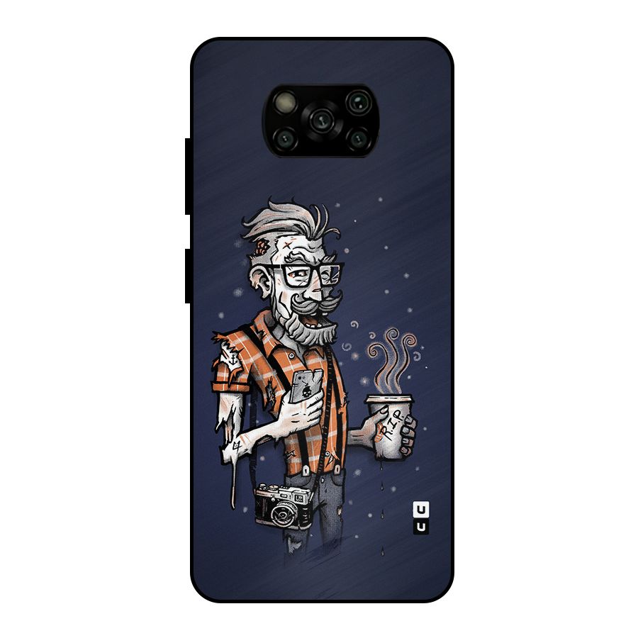 Photographer illustration Metal Back Case for Poco X3