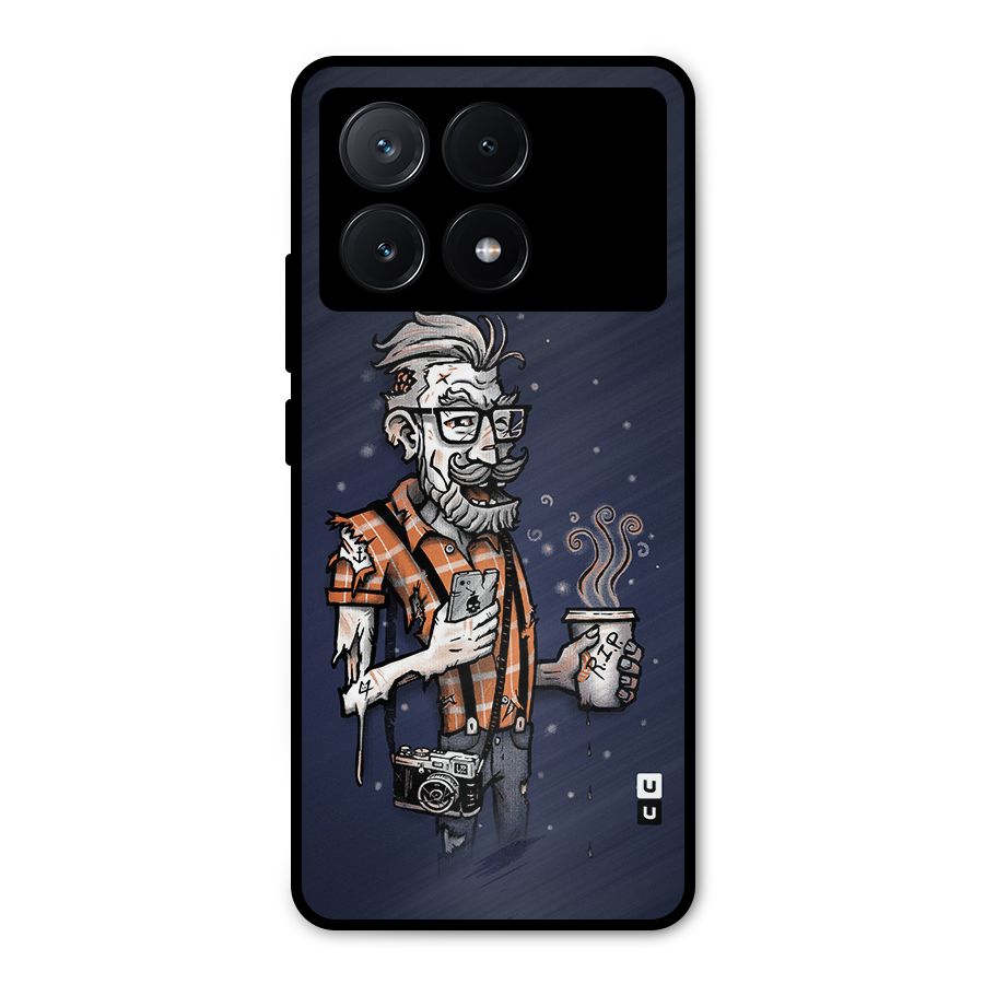 Photographer illustration Metal Back Case for Poco X6 Pro
