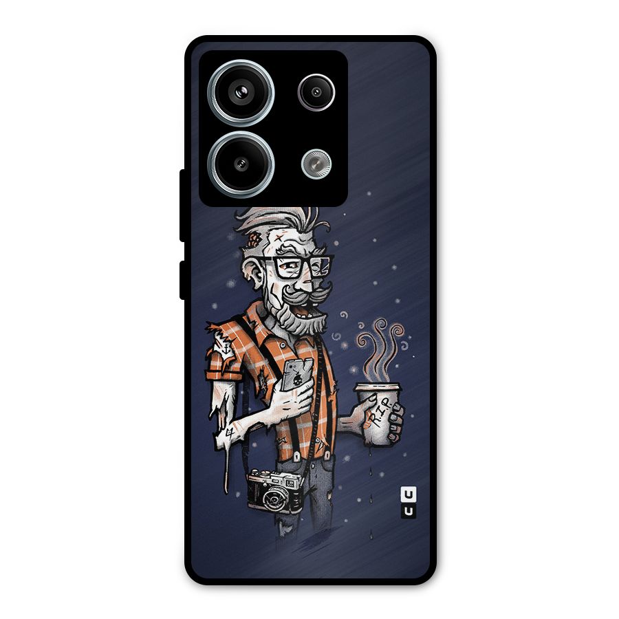 Photographer illustration Metal Back Case for Redmi Note 13 Pro 5G