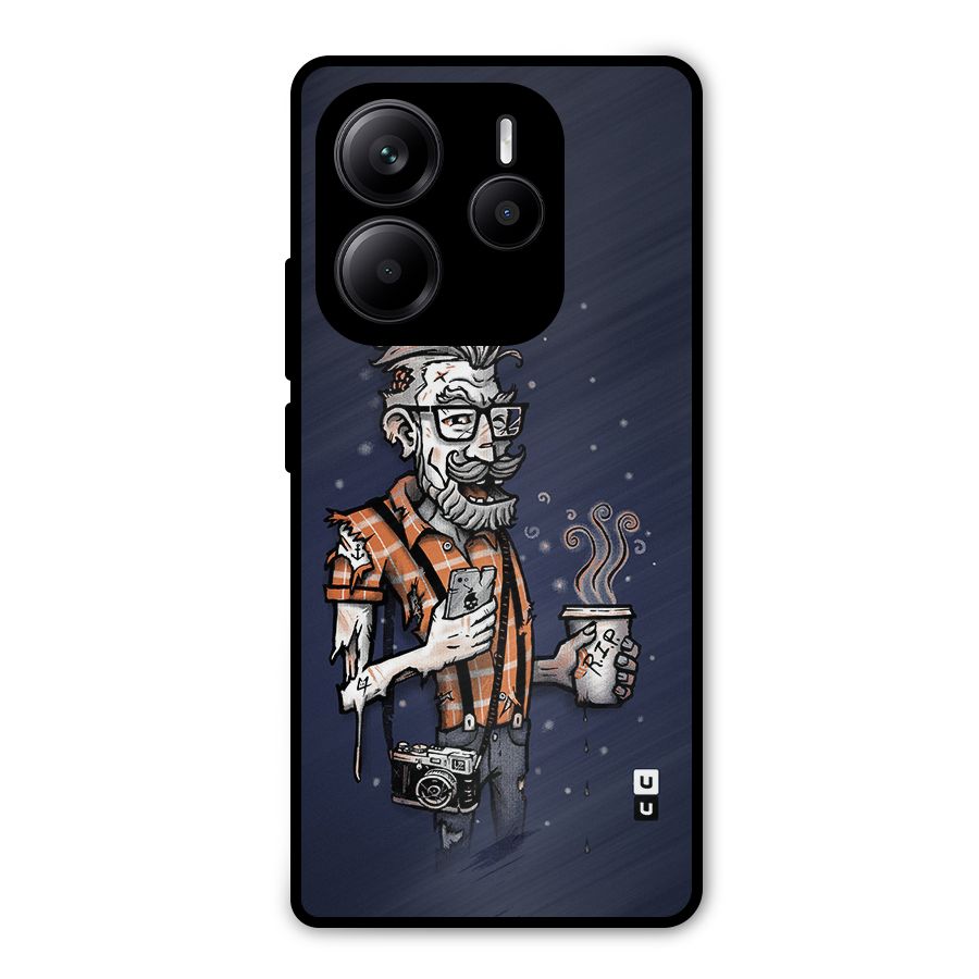 Photographer illustration Metal Back Case for Redmi Note 14 5G