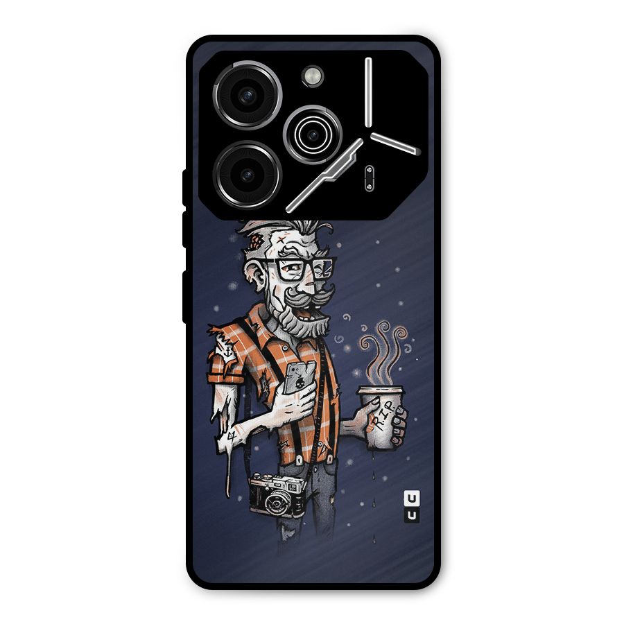 Photographer illustration Metal Back Case for Tecno Pova 6 Pro