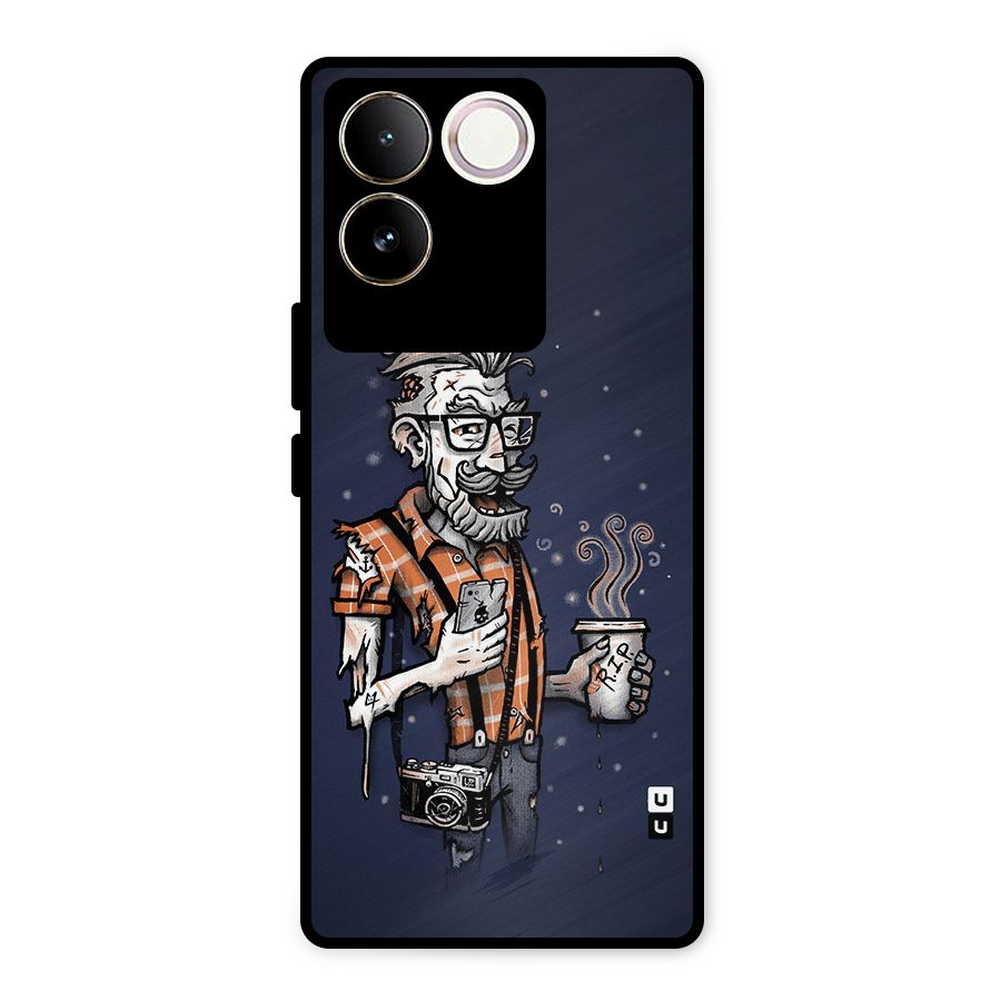 Photographer illustration Metal Back Case for Vivo T2 Pro