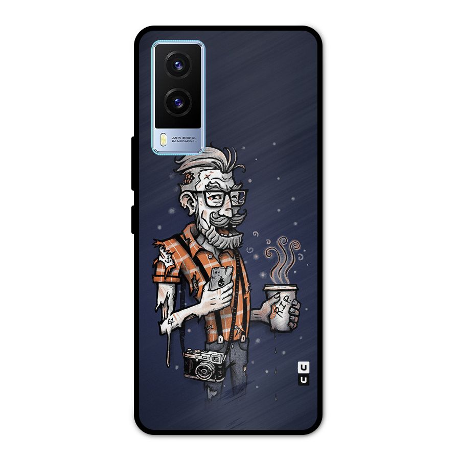 Photographer illustration Metal Back Case for Vivo V21e 5G