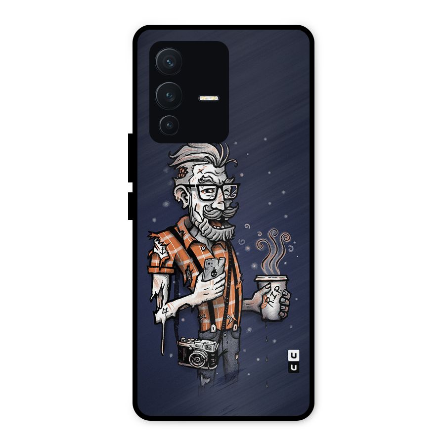 Photographer illustration Metal Back Case for Vivo V23 5G