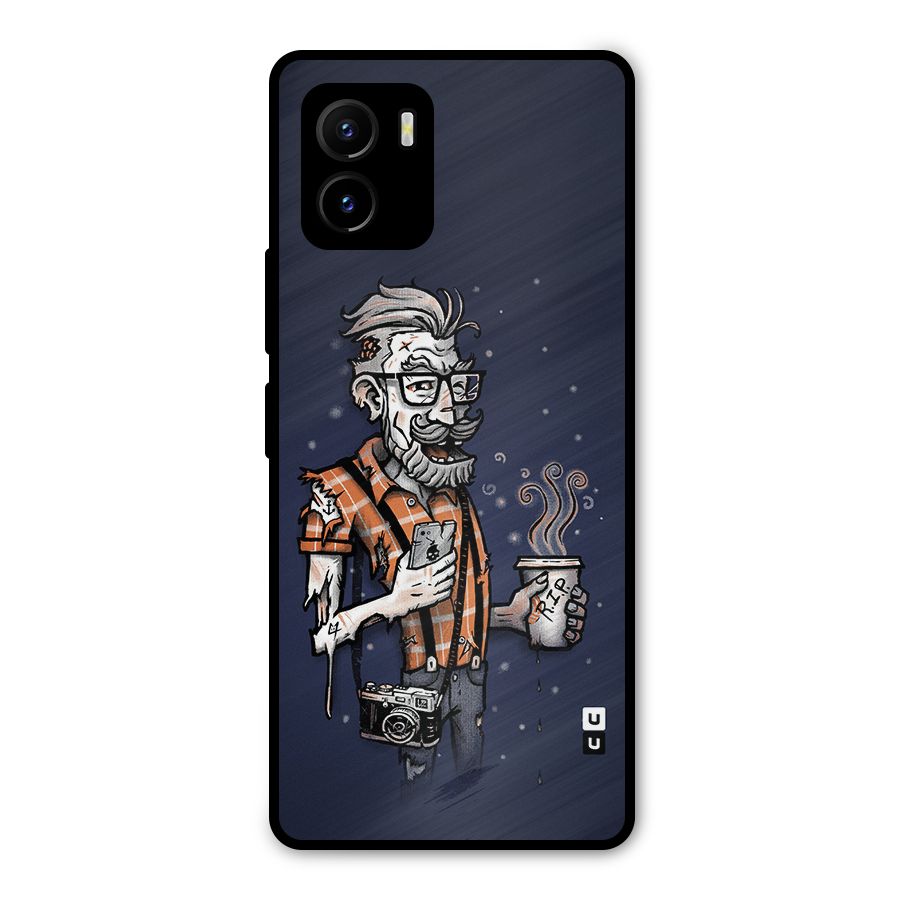 Photographer illustration Metal Back Case for Vivo Y15s
