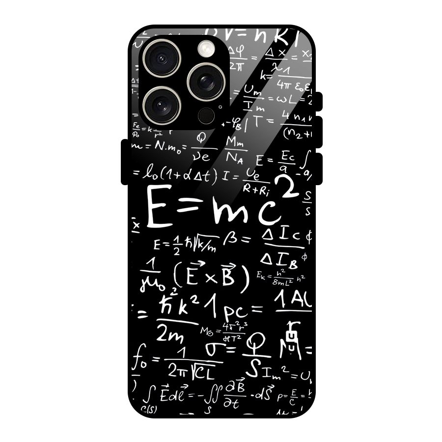 Physics Equation Glass Back Case for iPhone 15 Pro Max