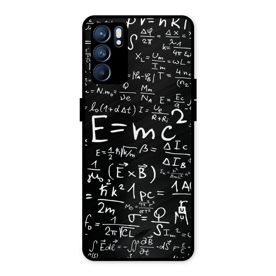 Physics Equation Metal Back Case for Oppo Reno6 5G