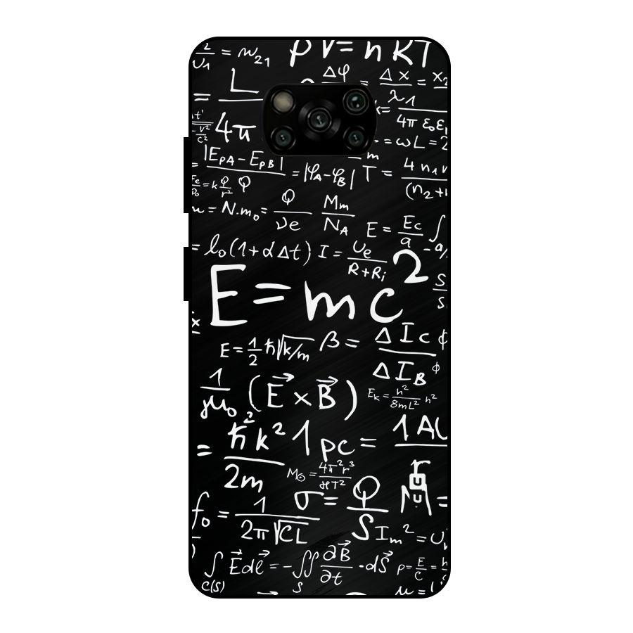 Physics Equation Metal Back Case for Poco X3