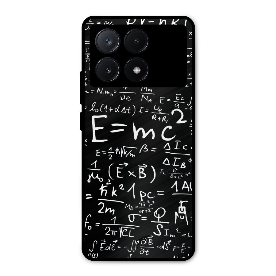 Physics Equation Metal Back Case for Poco X6 Pro