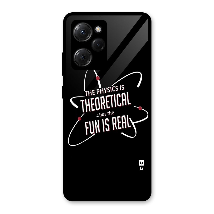 Physics Theoretical Fun Real Glass Back Case for Poco X5 Pro