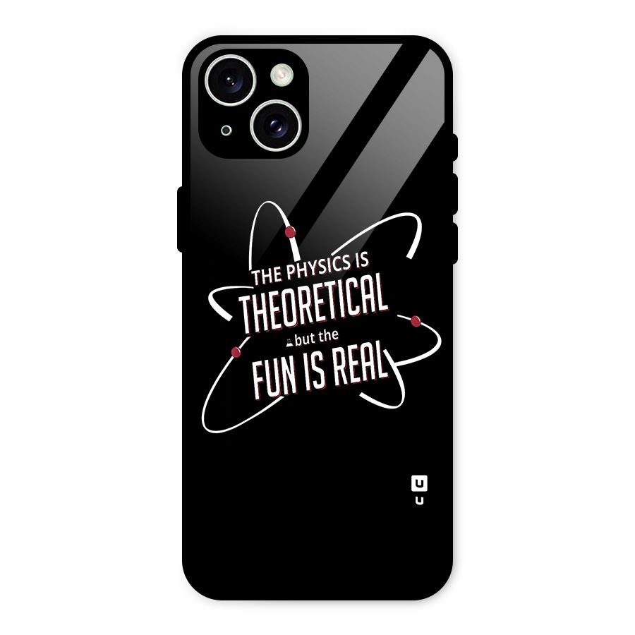 Physics Theoretical Fun Real Glass Back Case for iPhone 15 Plus