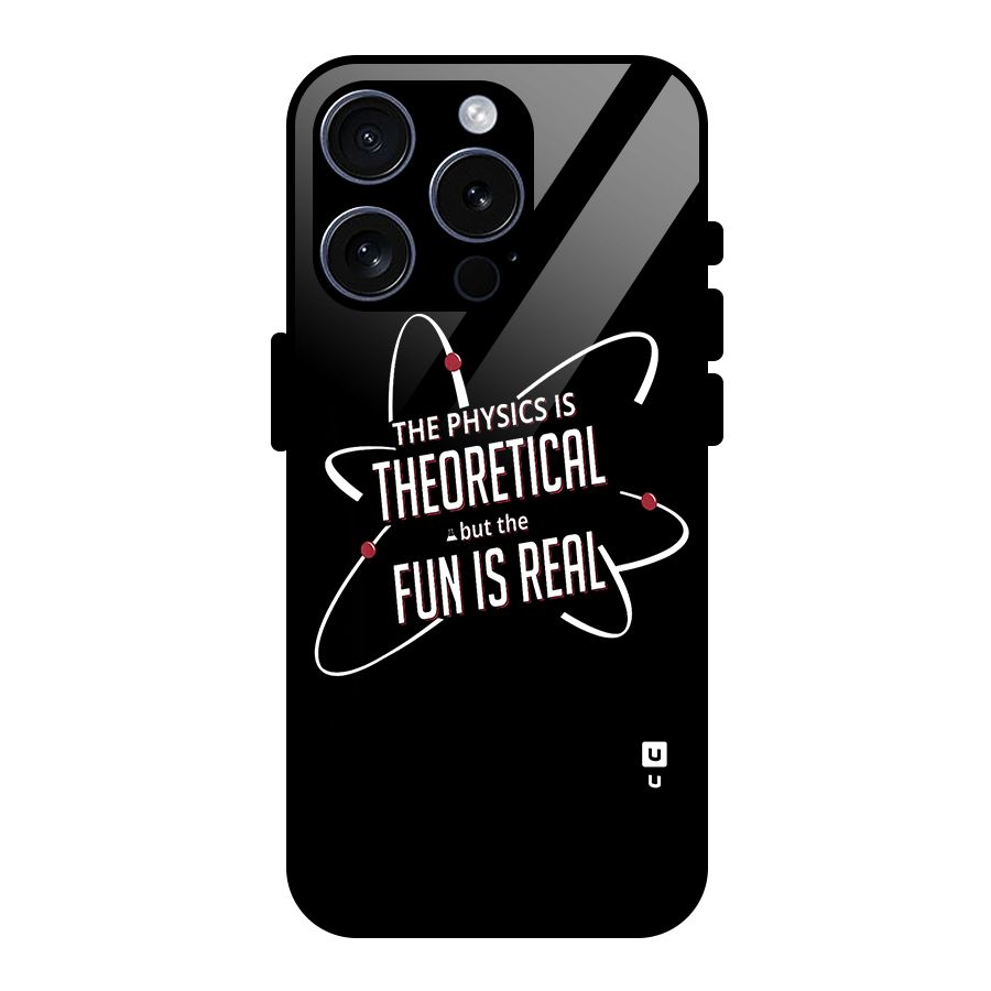 Physics Theoretical Fun Real Glass Back Case for iPhone 15 Pro