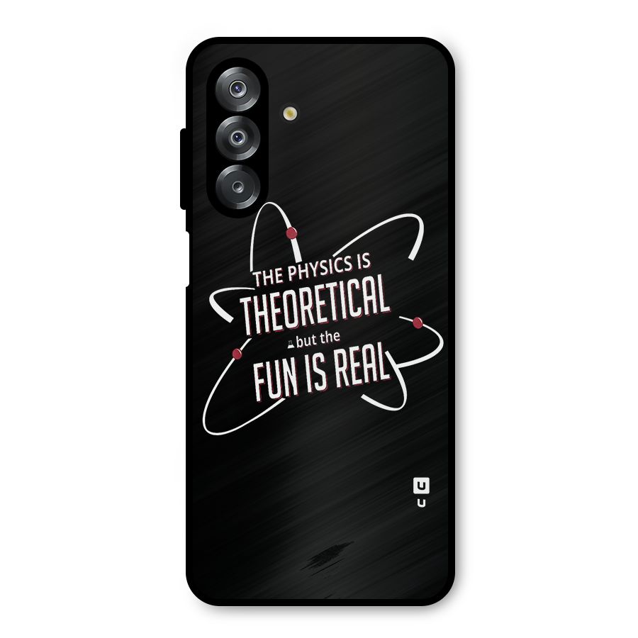 Physics Theoretical Fun Real Metal Back Case for Galaxy A26