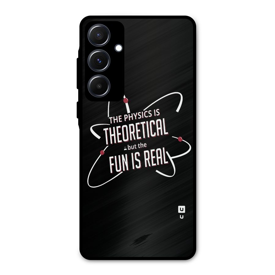 Physics Theoretical Fun Real Metal Back Case for Galaxy A55