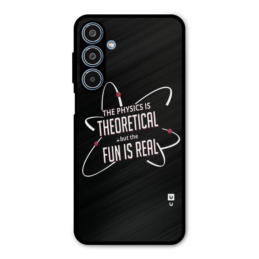Physics Theoretical Fun Real Metal Back Case for Galaxy M35
