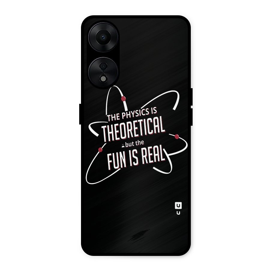 Physics Theoretical Fun Real Metal Back Case for Oppo A78 5G