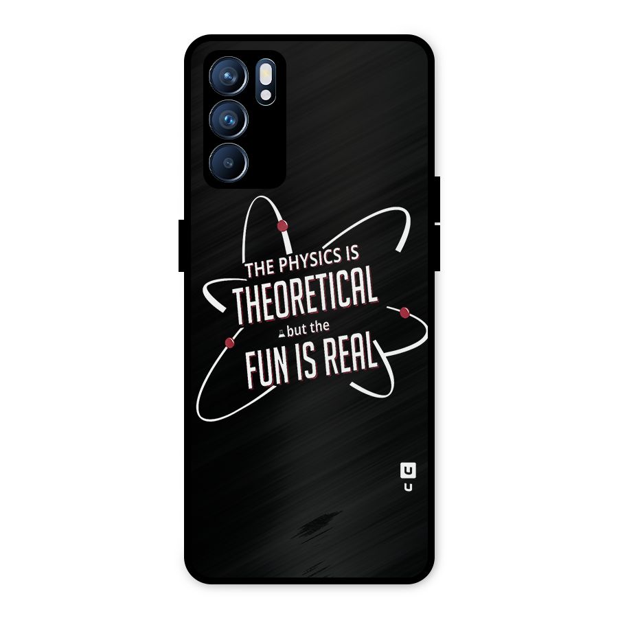 Physics Theoretical Fun Real Metal Back Case for Oppo Reno6 5G