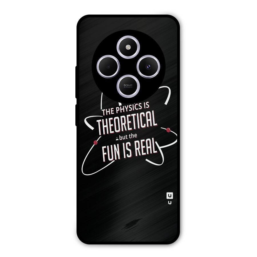 Physics Theoretical Fun Real Metal Back Case for Poco C75 5G