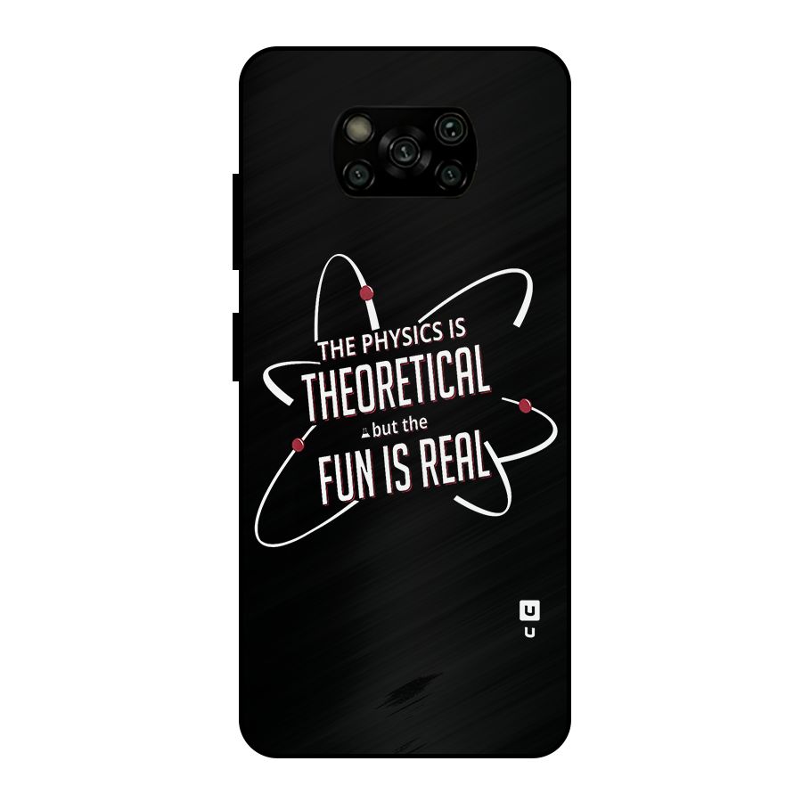 Physics Theoretical Fun Real Metal Back Case for Poco X3
