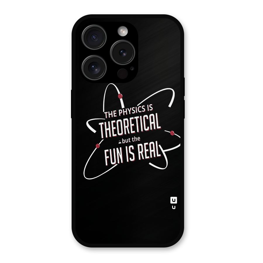Physics Theoretical Fun Real Metal Back Case for iPhone 15 Pro