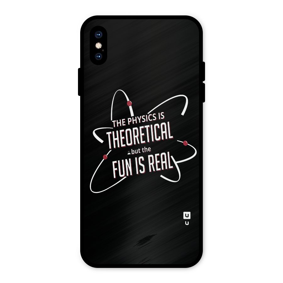 Physics Theoretical Fun Real Metal Back Case for iPhone XS Max