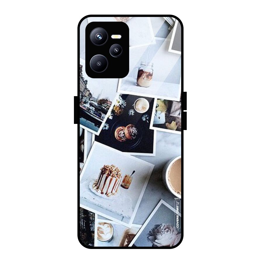 Pictures Coffee Glass Back Case for Realme C35