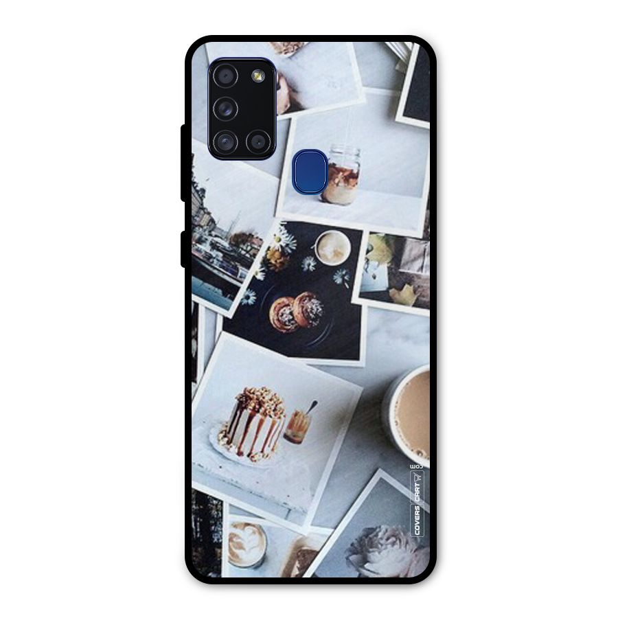 Pictures Coffee Metal Back Case for Galaxy A21s
