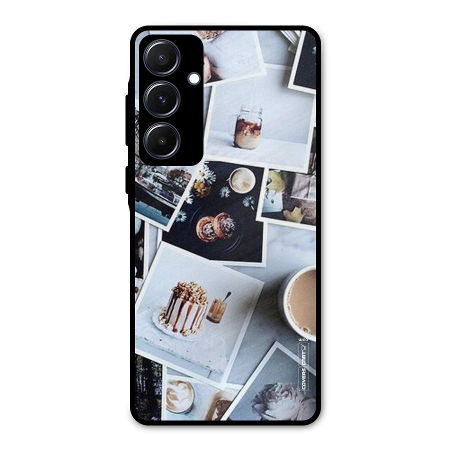 Pictures Coffee Metal Back Case for Galaxy A55