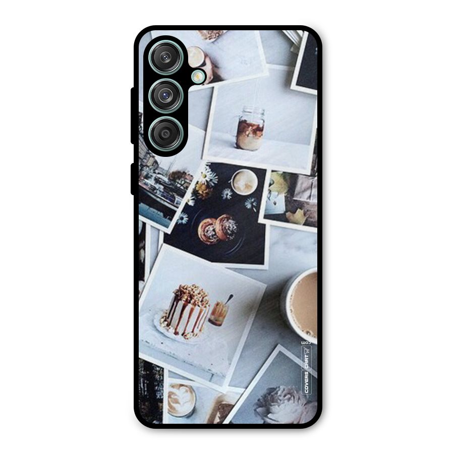 Pictures Coffee Metal Back Case for Galaxy M55 5G