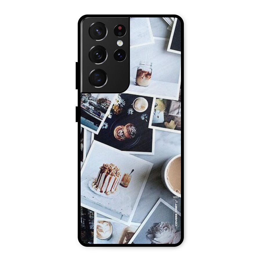 Pictures Coffee Metal Back Case for Galaxy S21 Ultra 5G