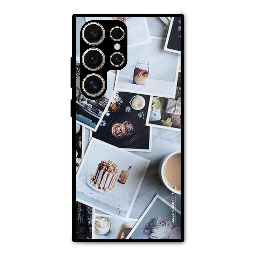 Pictures Coffee Metal Back Case for Galaxy S24 Ultra